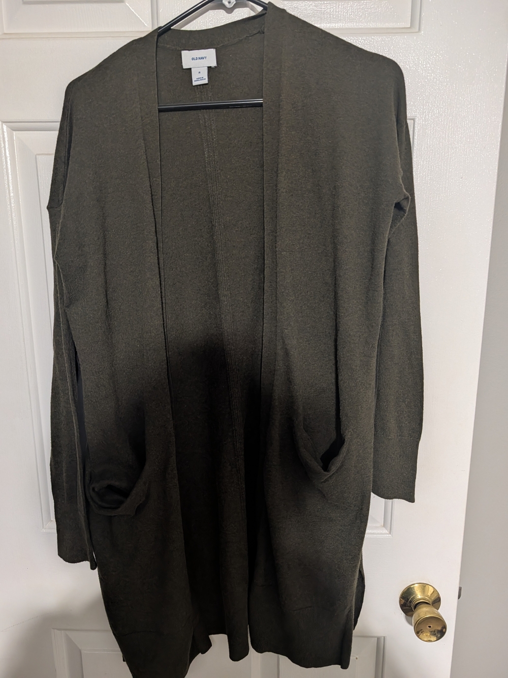 Old Navy Olive Open-Front Women's Cardigan Sweater